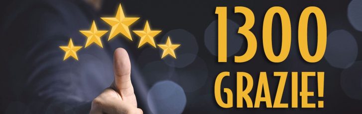 1.300 testimoniante positive, grazie!